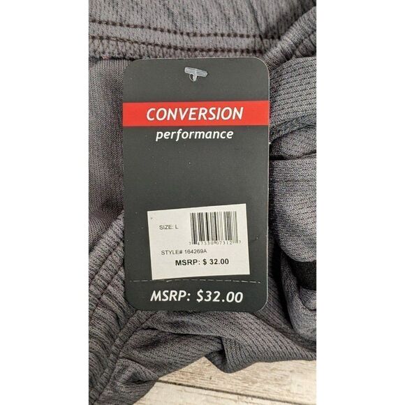 Conversion Performance Mens Size Large Gray Elastic Waist Athletic Shorts - Picture 8 of 8